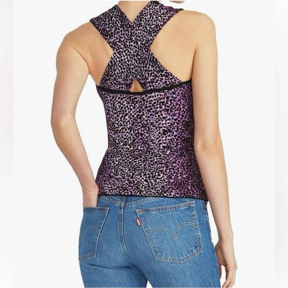 Rachel Roy Crisscrossed Crew Neck Sleeveless Shirt